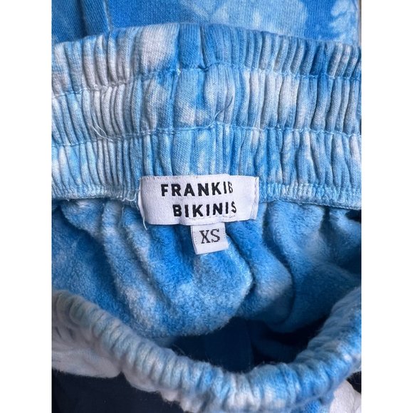 Frankie Bikinis Shorts Womens XS Blue Tie Dye Sweat Shorts Casual Comfy Lounge - Picture 6 of 6